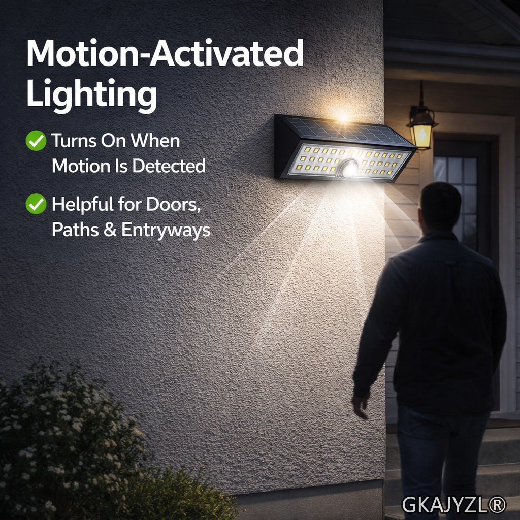 GKAJYZL-038 (Motion sensor) Solar Motion Sensor Wall Light, Outdoor Security Wall Lamp — view 3