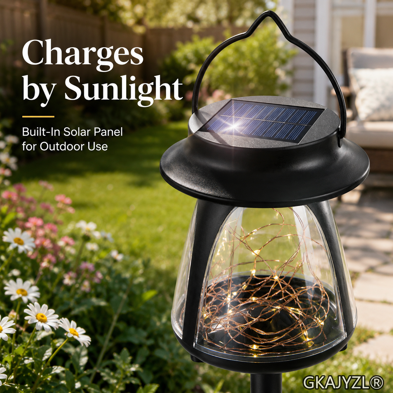 GKAJYZL169 Solar Pathway Lights, Outdoor Garden Lights with Starry Warm Glow — view 2
