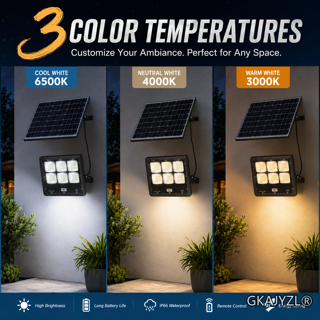  GKAJYZL-XH-II 141 Solar Flood lamp — view 2