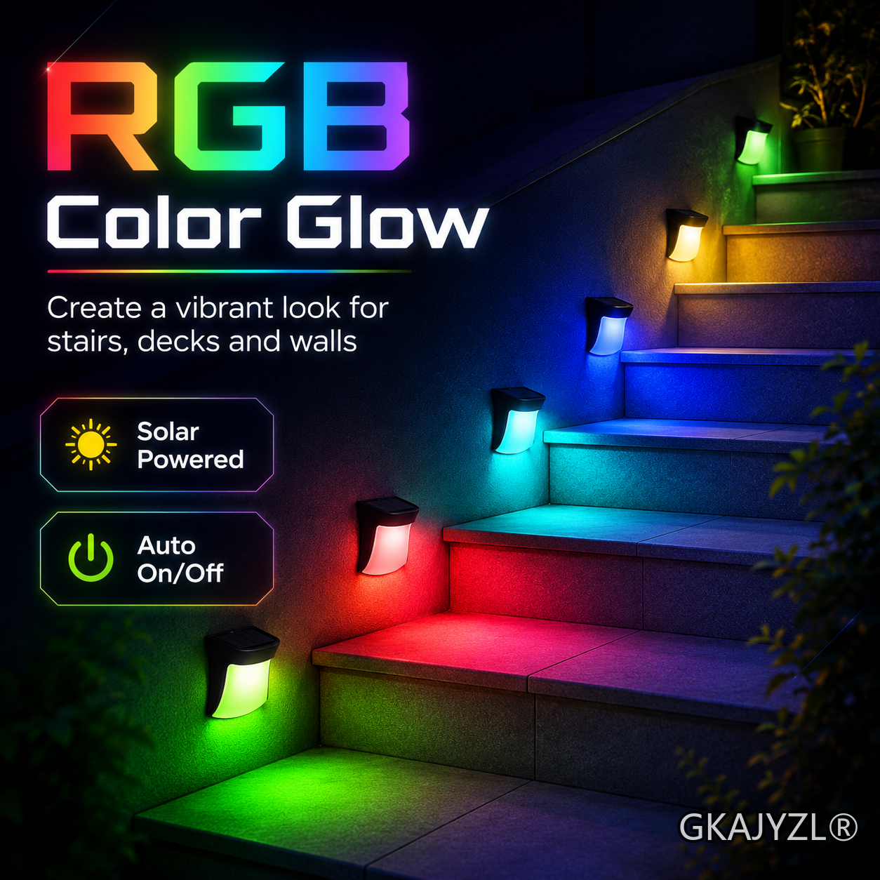 GKAJYZL1111-88 Solar RGB Doll Wall Light — view 2