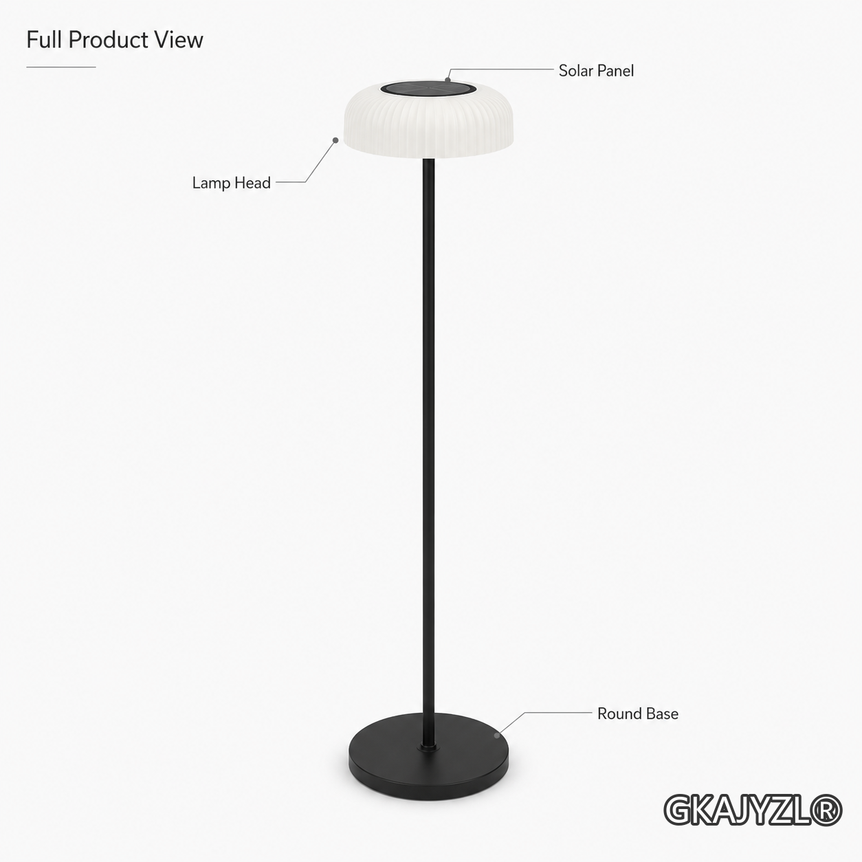 GKAJYZL-B02(DC-Style) Mushroom Solar Floor Lamp — view 2