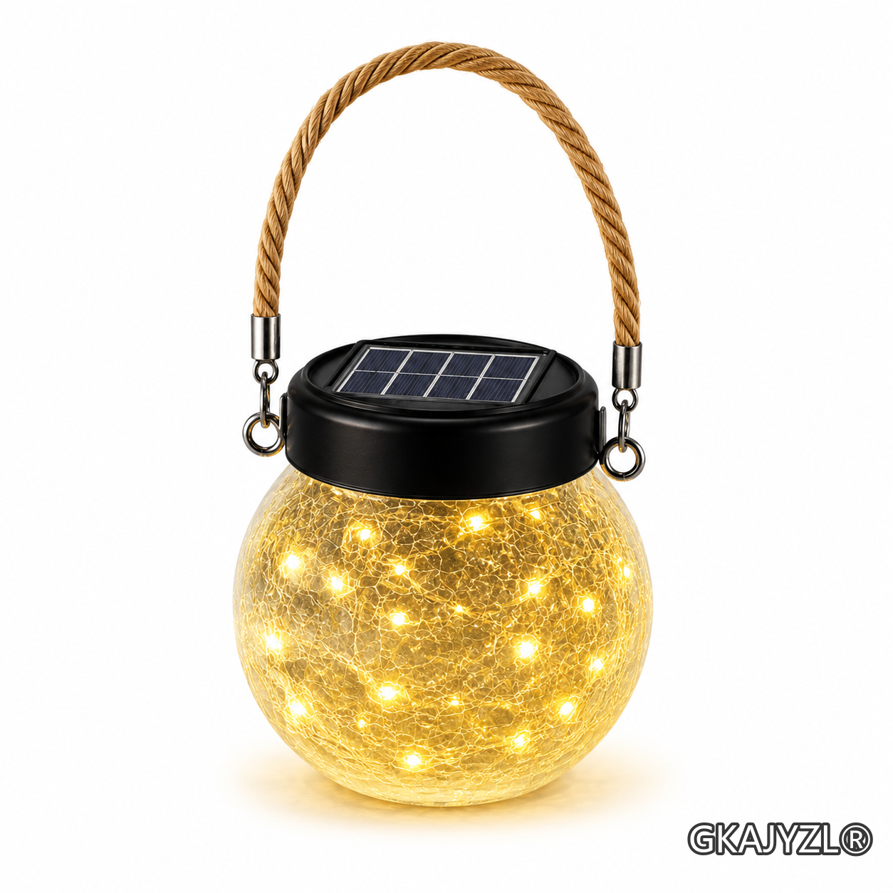 GKAJYZL 138 Solar Small Crack Jar Lantern — view 2
