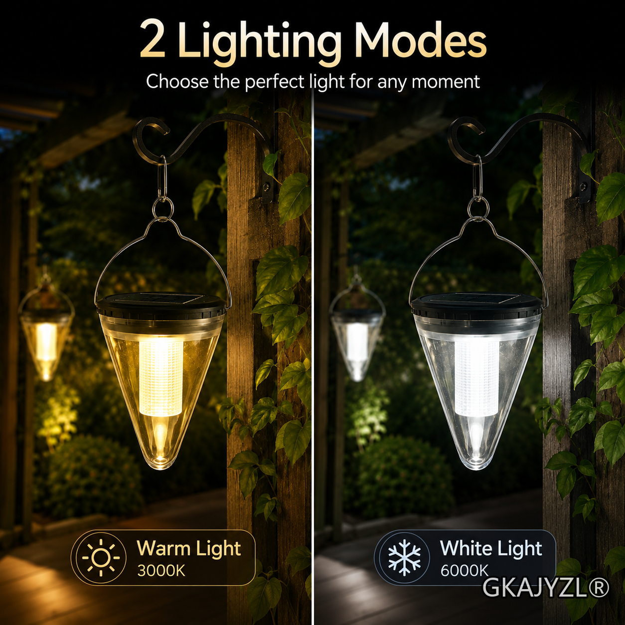 GKAJYZL-006 Solar Cone Hanging Light — view 3