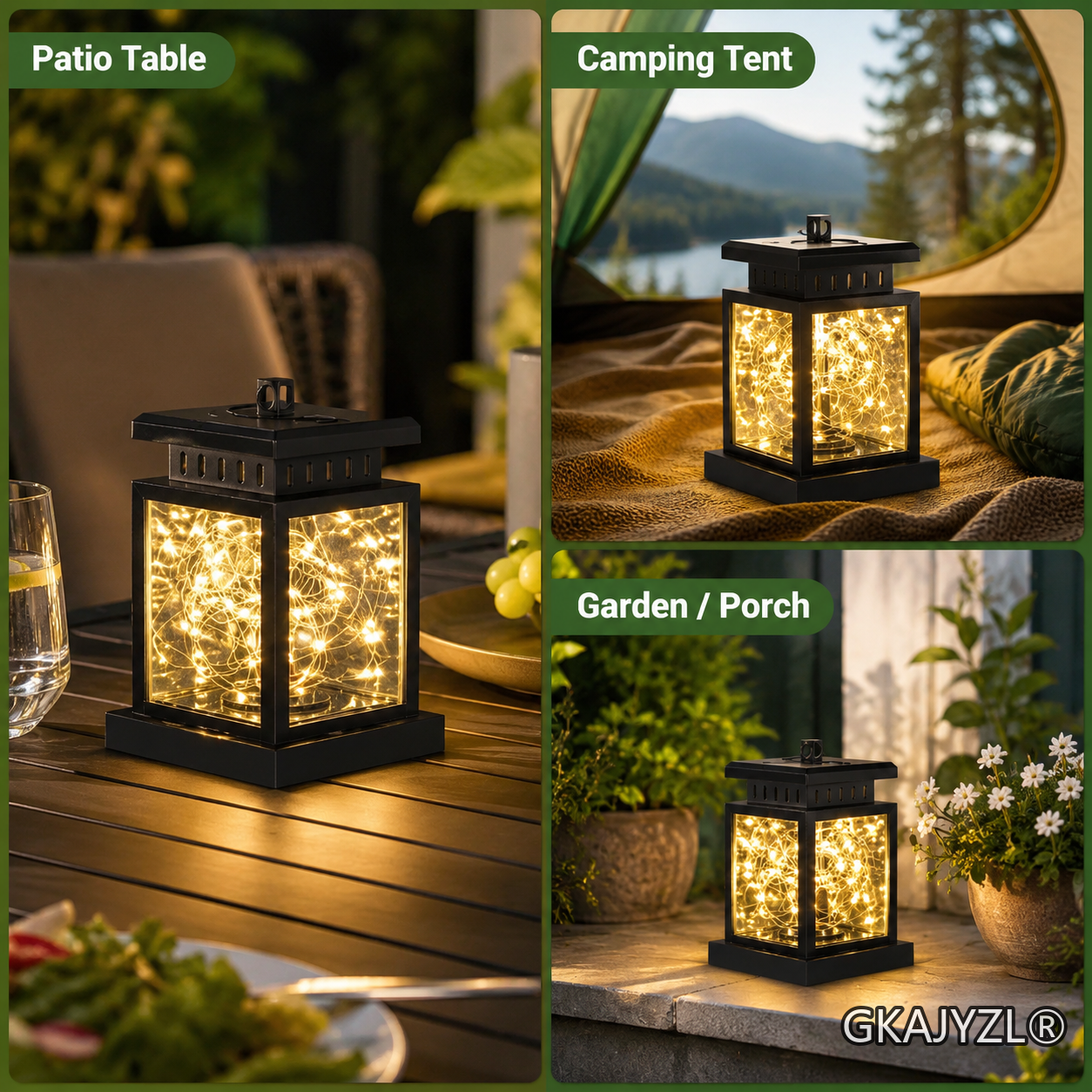 GKAJYZL-SUL(Light chains style) Solar Star Lantern Light — view 3