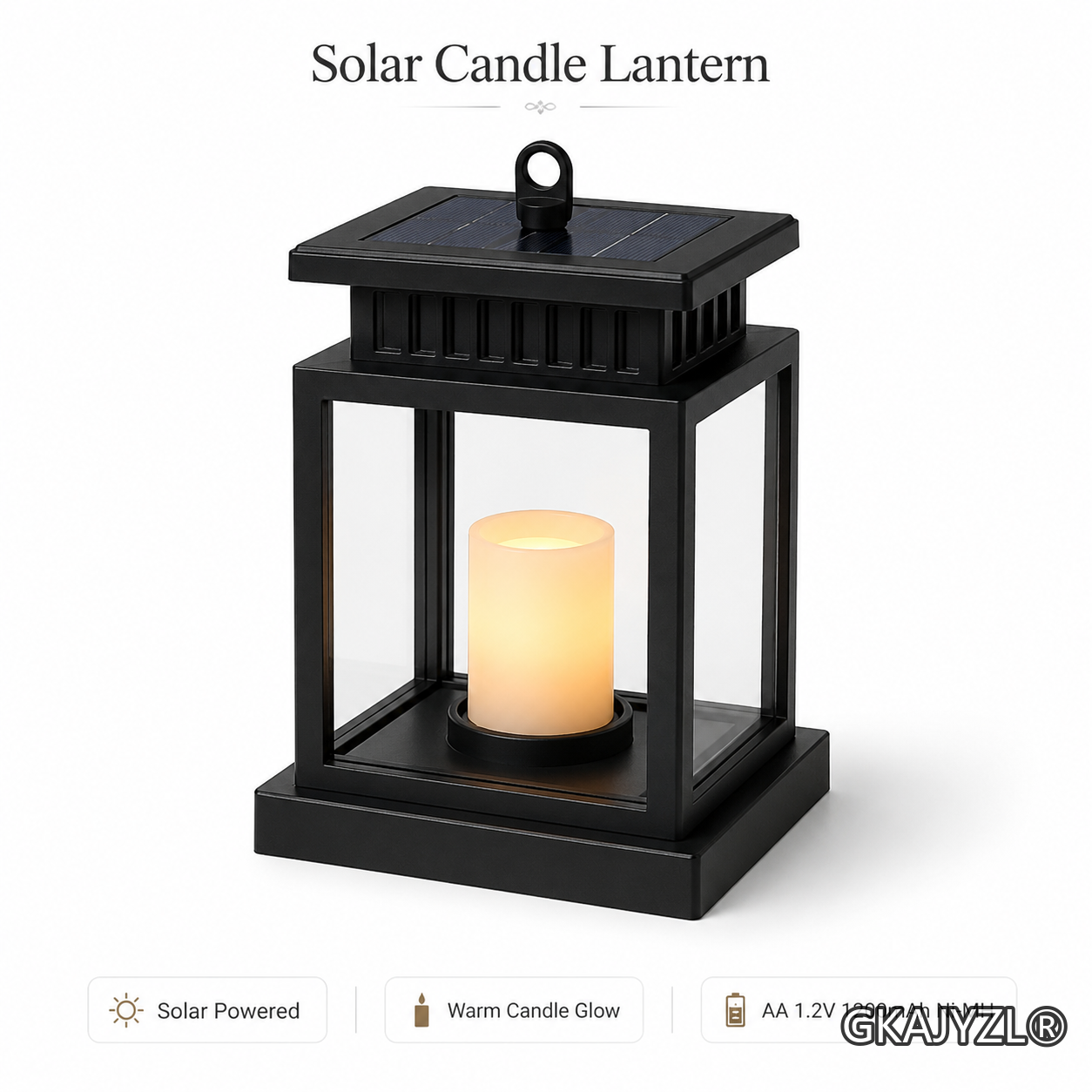GKAJYZL-SUL(Candle type) Solar Candle Lantern Light — view 2