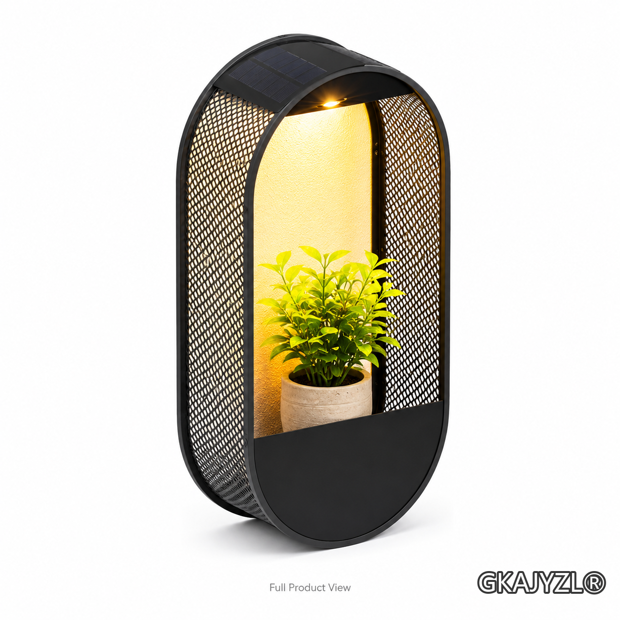 GKAJYZL-B02 Solar Oval Flower Frame Wall Lamp — view 2