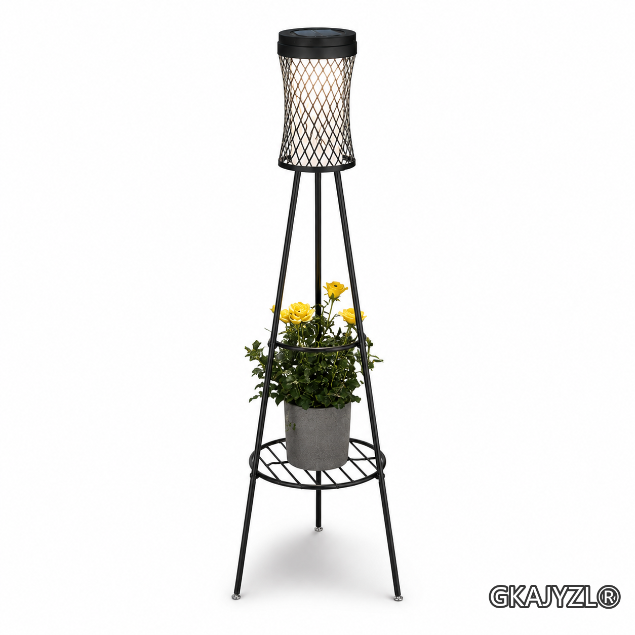 GKAJYZL-W01-108 Tall Solar Nets Pattern Floor Lamp — view 2