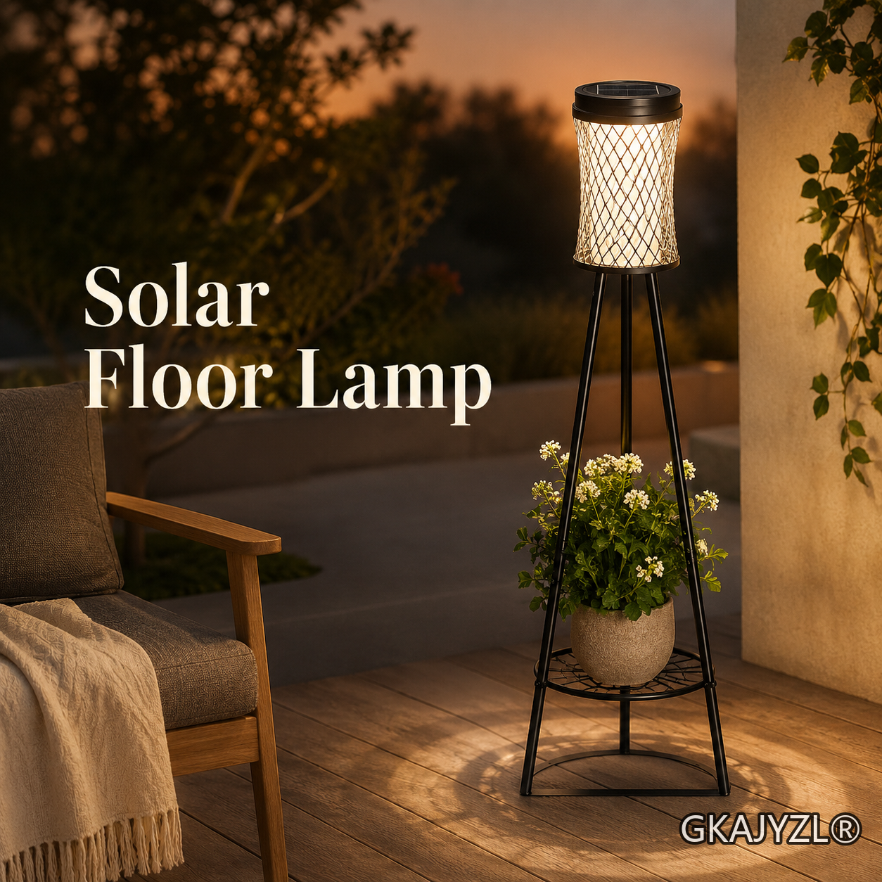 GKAJYZL-W01-105 Solar Nets Pattern Floor Lamp