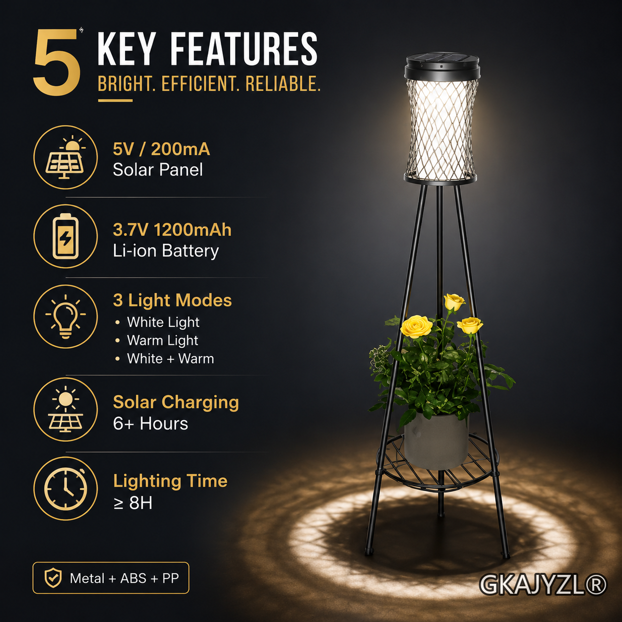 GKAJYZL-W01-105 Solar Nets Pattern Floor Lamp — view 3