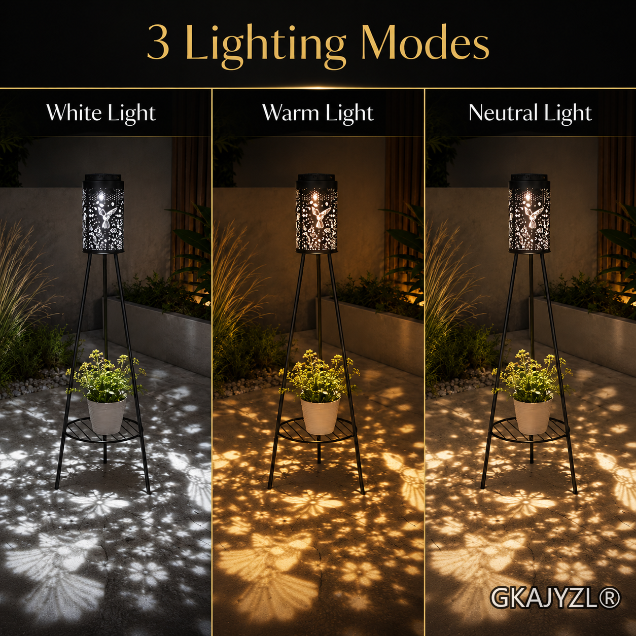 GKAJYZL-W01-103 Solar Hummingbird Floor Lamp — view 3
