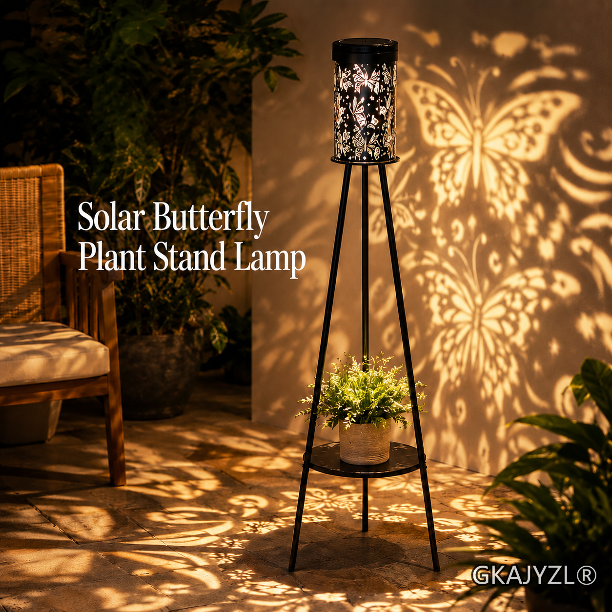 GKAJYZL-W01-101 Solar Butterfly Floor Lamp