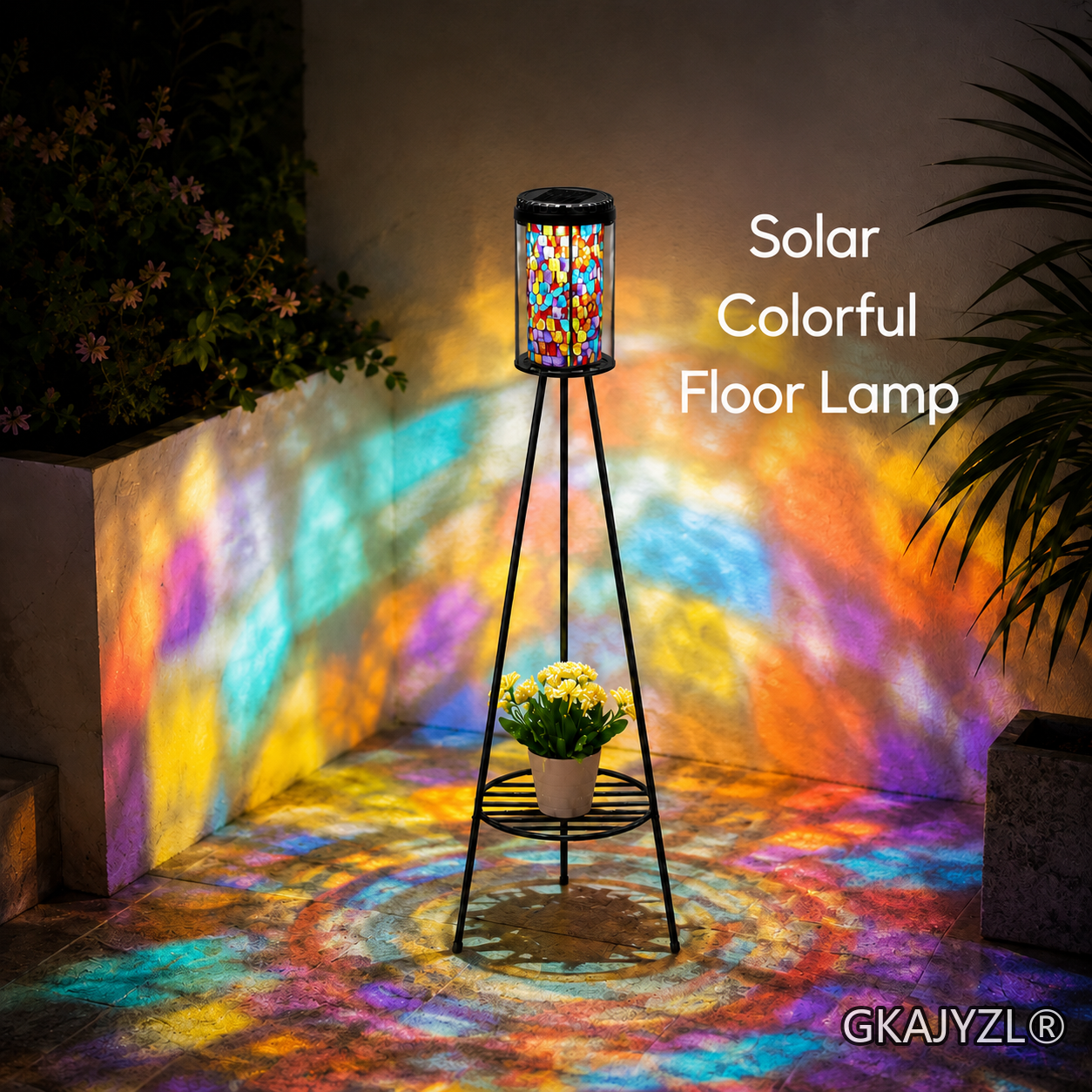 GKAJYZL-W01(Colorful style) Solar Colorful Floor Lamp