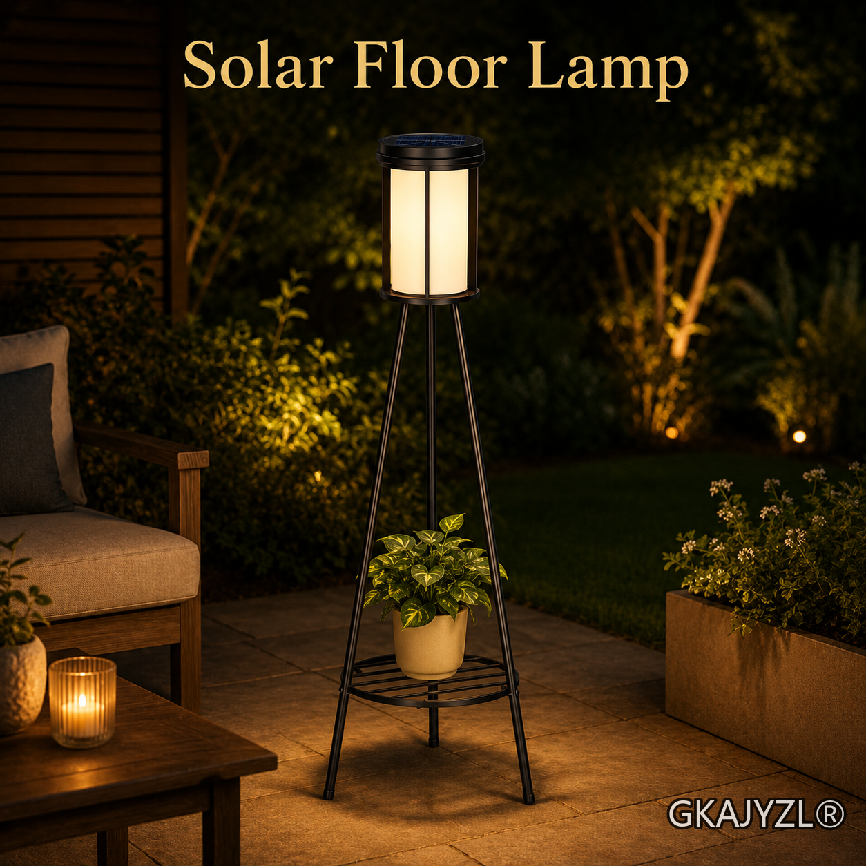 GKAJYZL-W01( Simple style) Solar Simple Floor Lamp