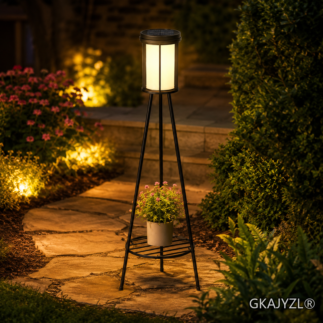 GKAJYZL-W01( Simple style) Solar Simple Floor Lamp — view 3
