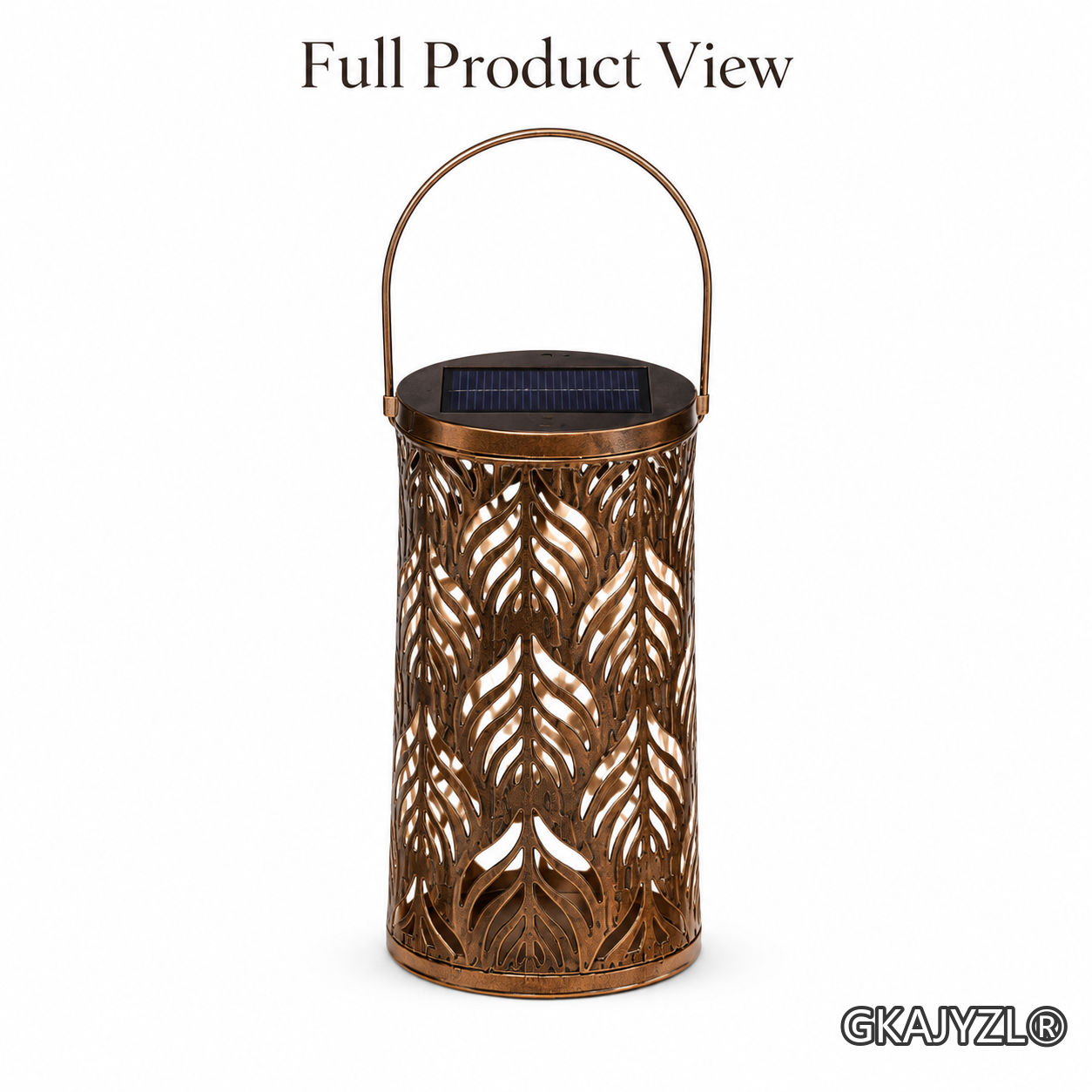 Solar Leaf Projection Lantern, Outdoor Hanging Decorative Light — view 2
