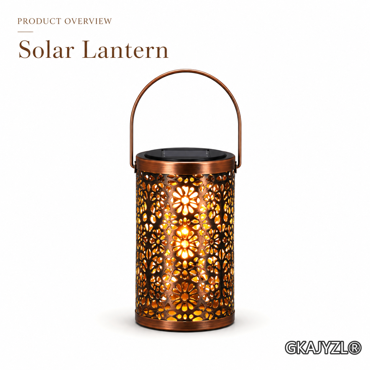 GKAJYZL128 (Retro style) Solar Retro Lantern — view 2