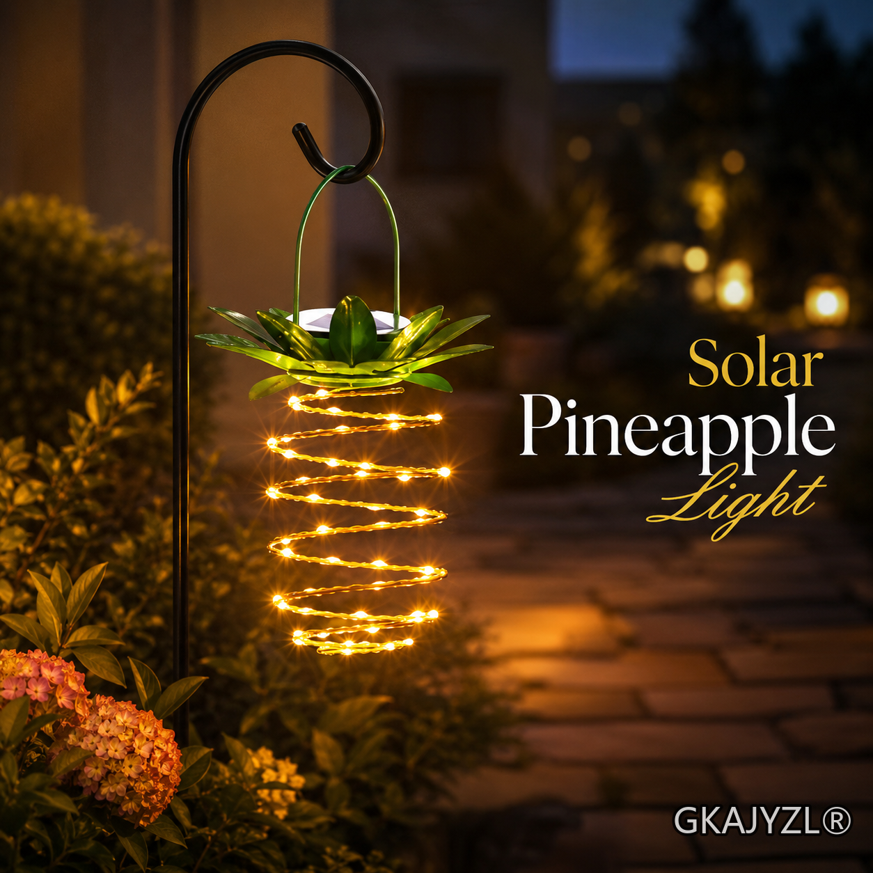 GKAJYZL003 Solar Pineapple Lantern