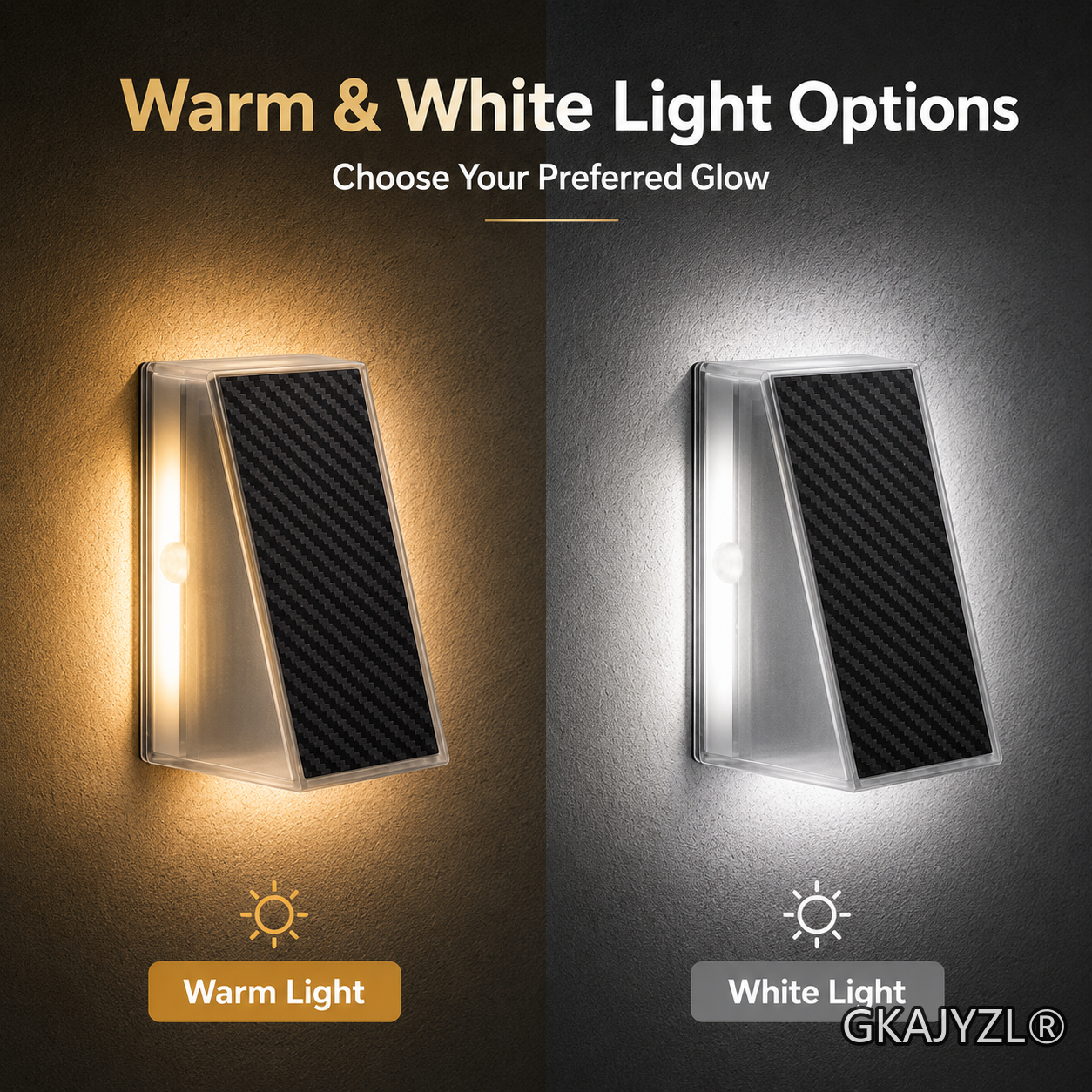 GKAJYZL039 Stone wall step lights — view 3