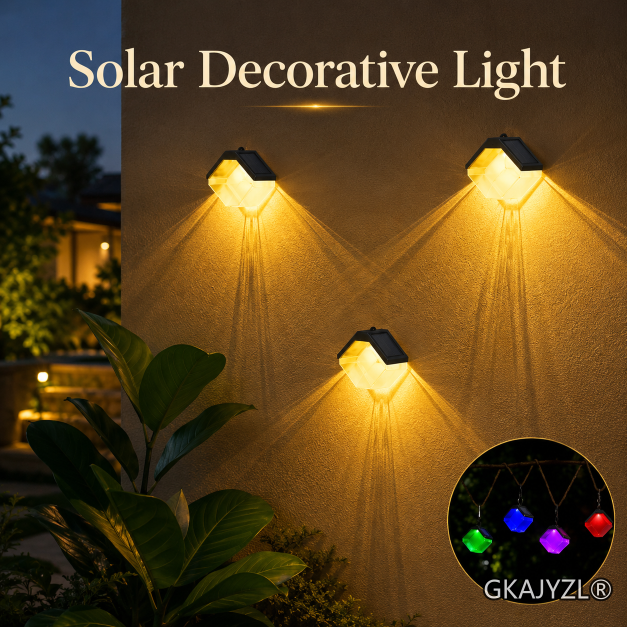 GKAJYZL013 Solar Block Wall Light