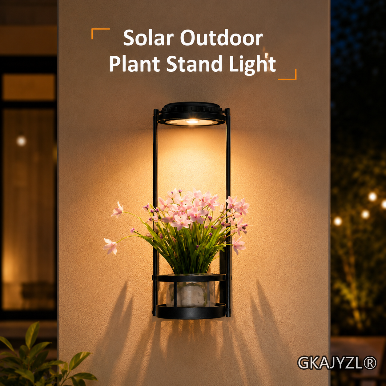 GKAJYZL-W02 Solar Flower Frame Wall Lamp