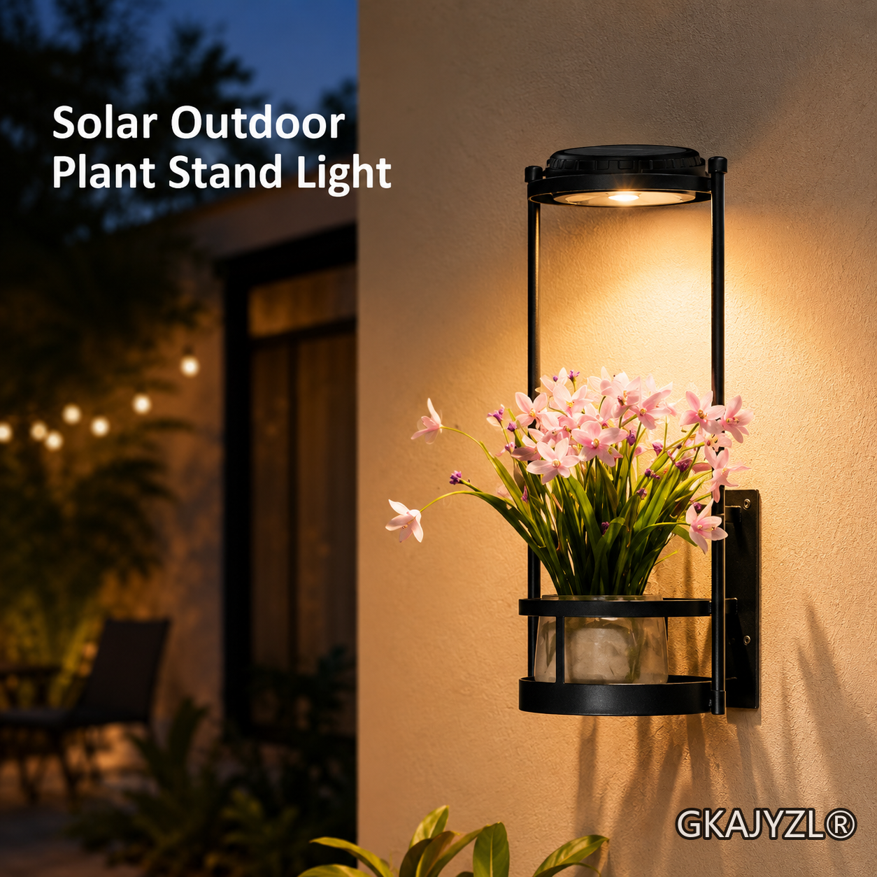 GKAJYZL-W02 Solar Flower Frame Wall Lamp — view 3