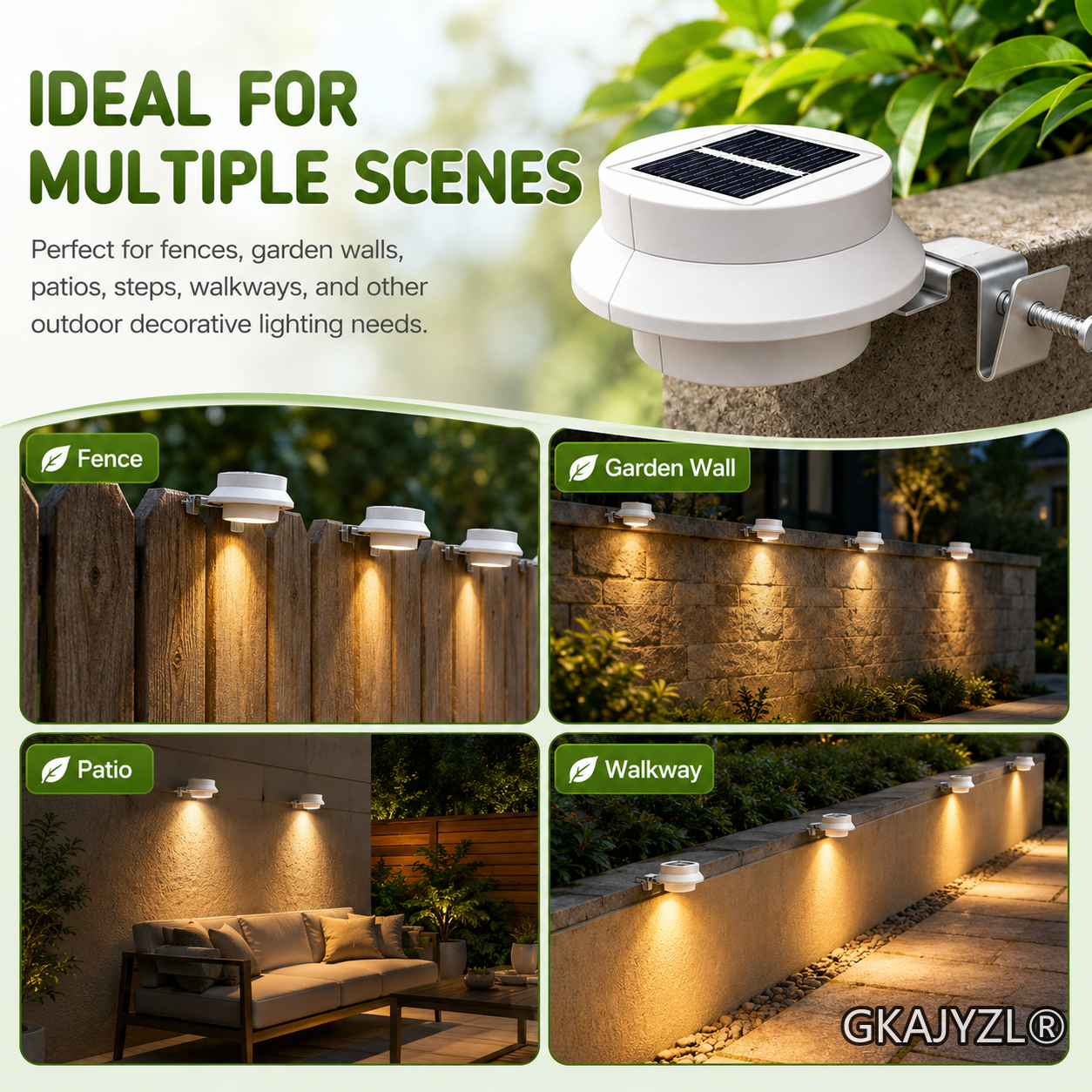 GKAJYZL-3LVR Solar Gutter Light — view 2
