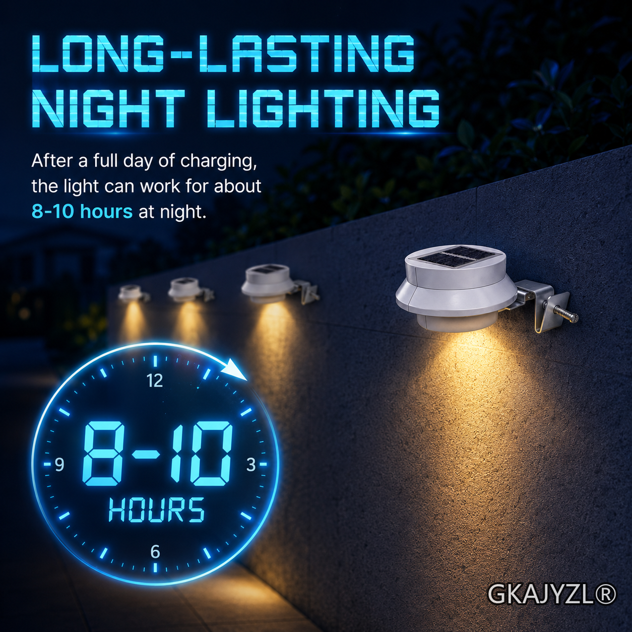 GKAJYZL-3LVR Solar Gutter Light — view 3