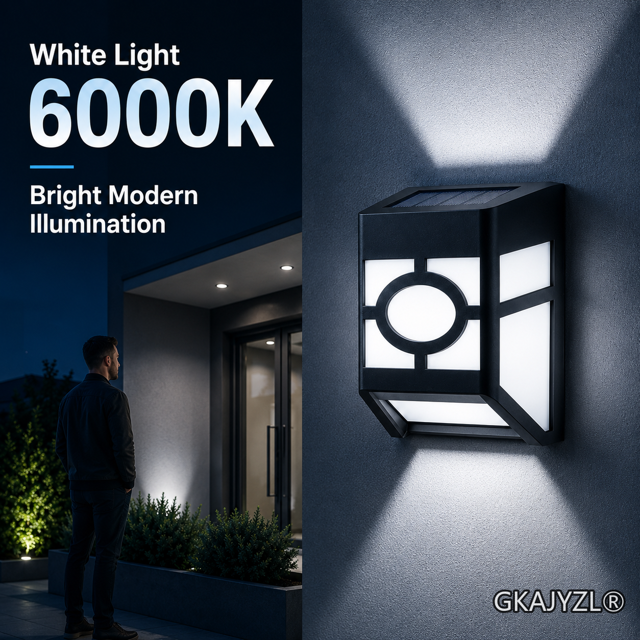 GKAJYZL-FCL Solar Square Window Wall Light — view 3