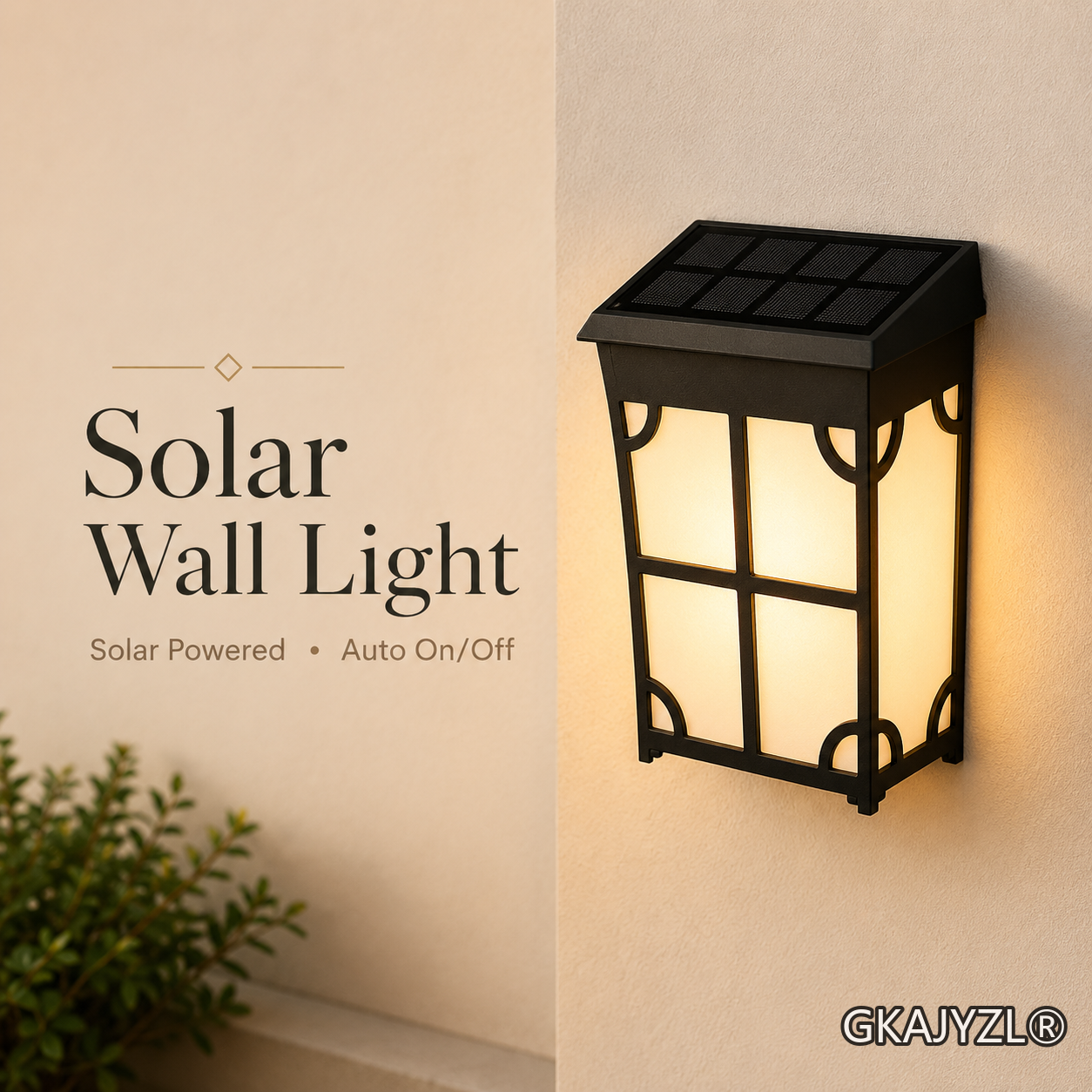 GKAJYZL601 Solar Vintage Grid Fence Light