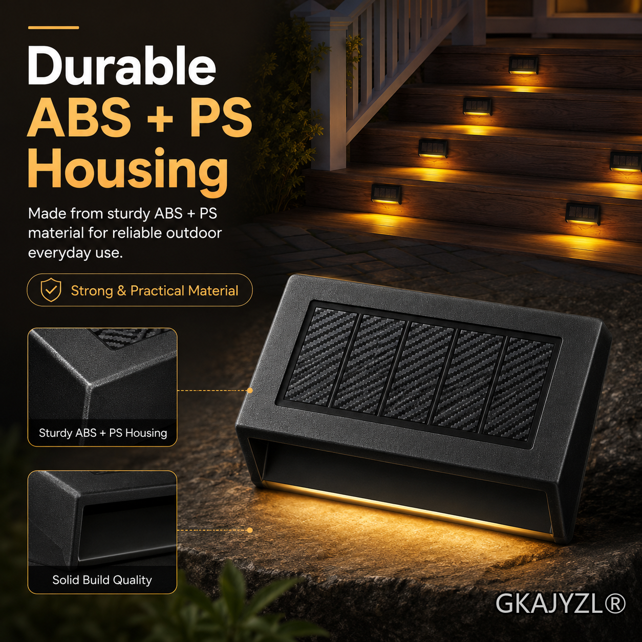 GKAJYZL-SL(S) Solar Stair Step Light — view 3