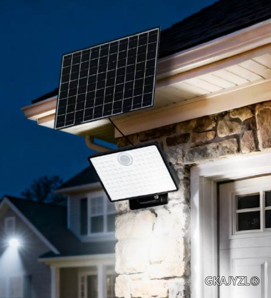 GKAJYZL078 Split Solar Flood Light, Motion Sensor Outdoor Wall Light with Remote Control