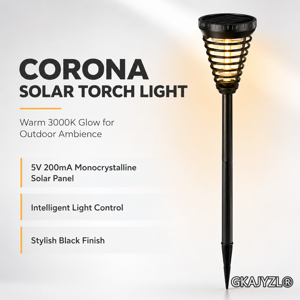 GKAJYZL033 Outdoor Solar Corona Pathway Lights, Decorative Garden Stake Lights — view 2