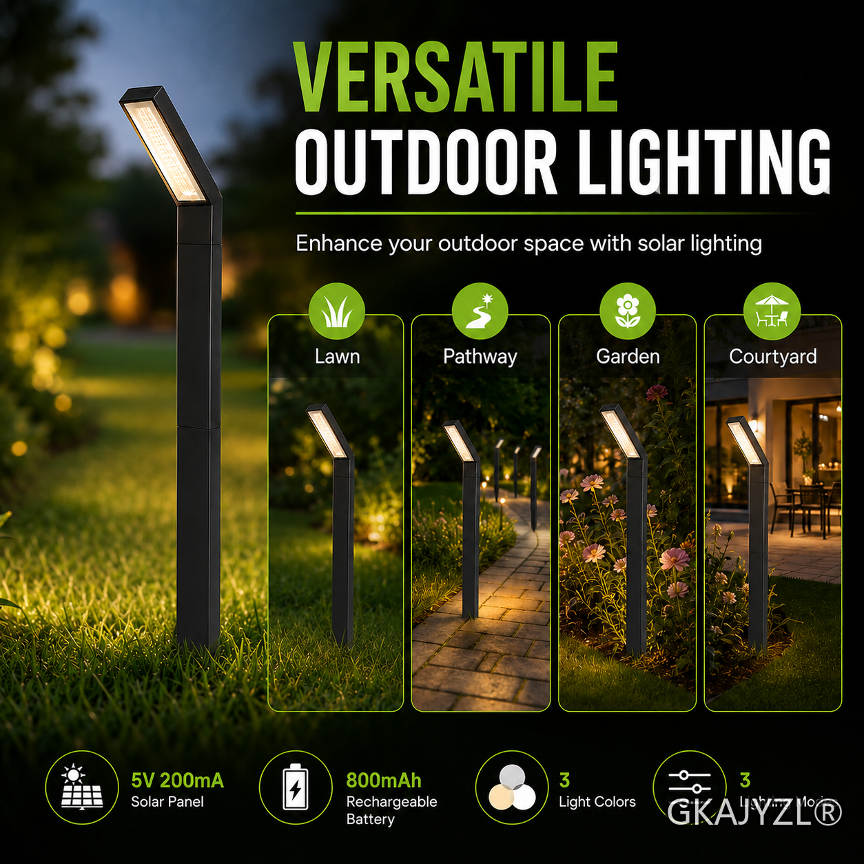 GKAJYZL-L189 Courtesy Lawn Lights — view 3