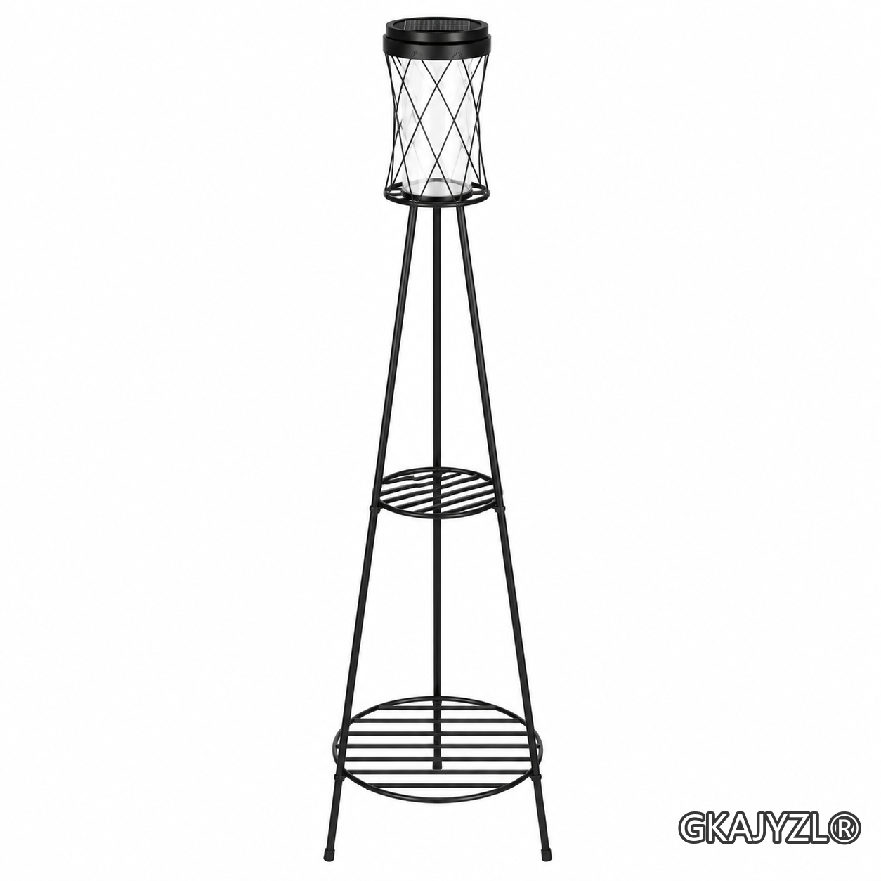 GKAJYZL-W01-109 Patio Solar Nets Pattern Floor Lamp — view 2