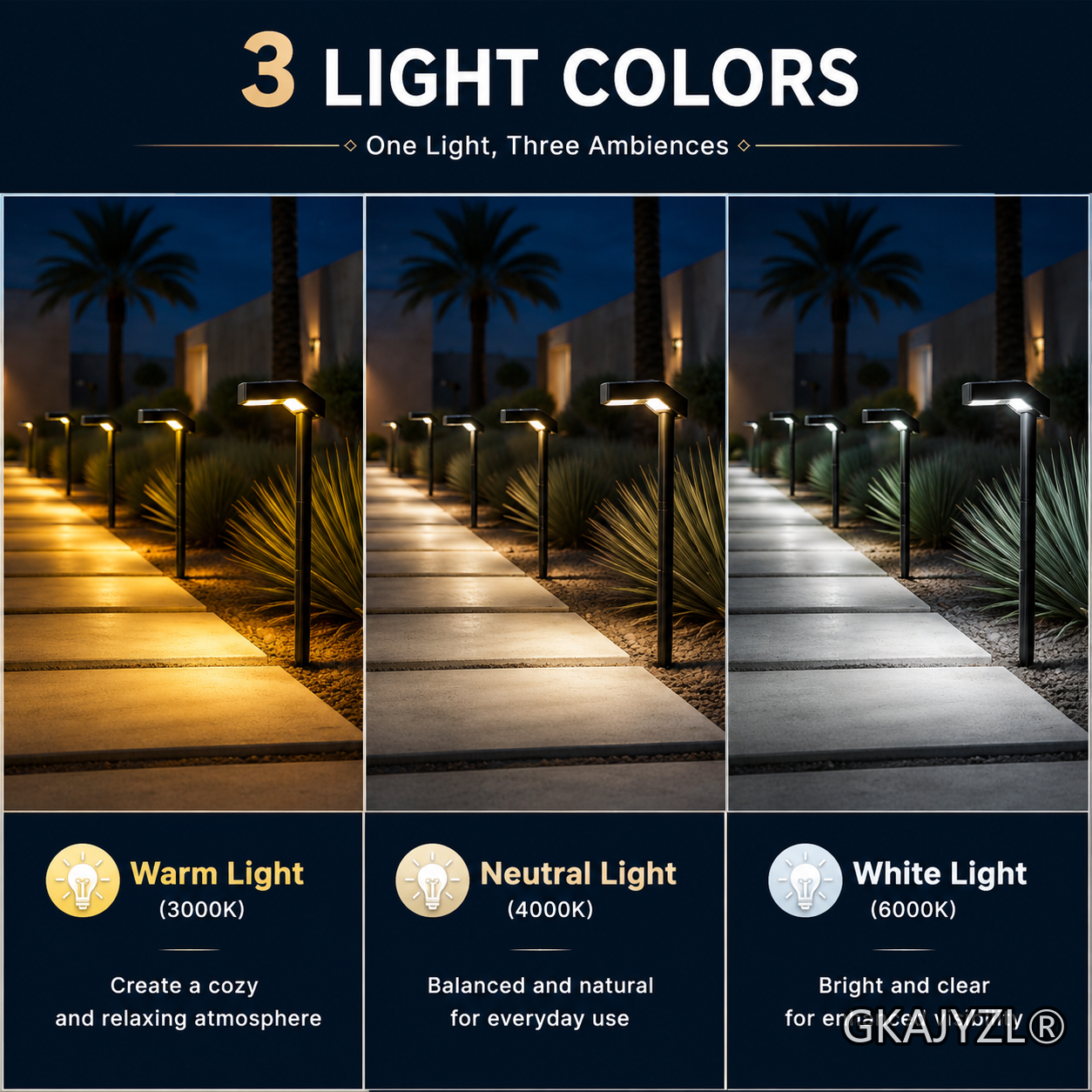 GKAJYZL089 Solar Pathway Lights — view 3