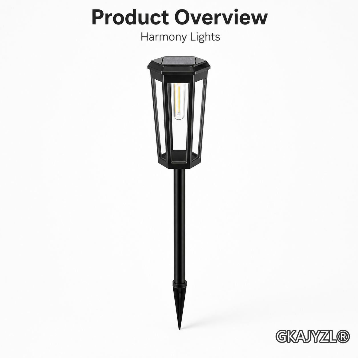 GKAJYZL019 (Hollowed style) Solar Pathway Lights, Outdoor Garden Lights with Twinkle Warm Glow — view 2