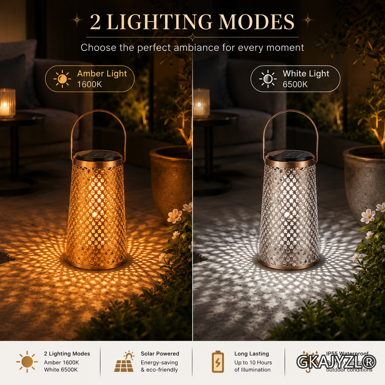 Solar Star Projection Lantern, Outdoor Hanging Decorative Light — view 3