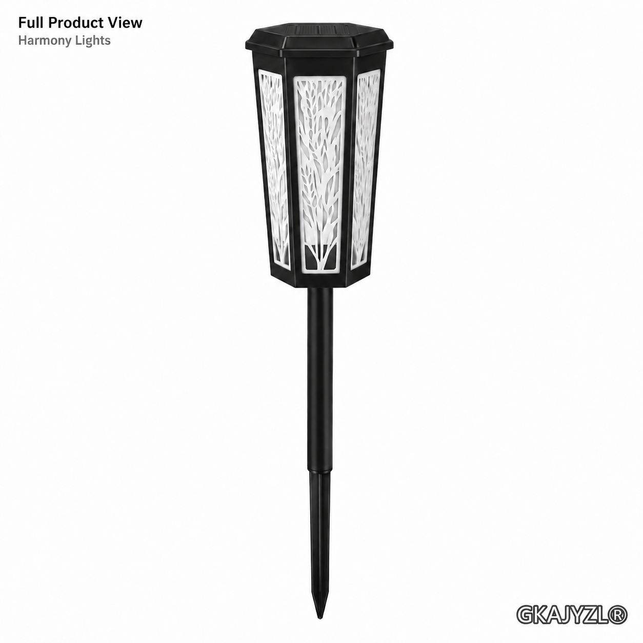 GKAJYZL019 (Wheat-patterned style) Solar Pathway Lights, Outdoor Garden Lights with Wheat Pattern Glow — view 2