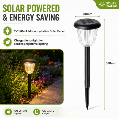 GKAJYZL003 Solar Pathway Lights, Outdoor Garden Lights with Tulip-Inspired Design — view 3