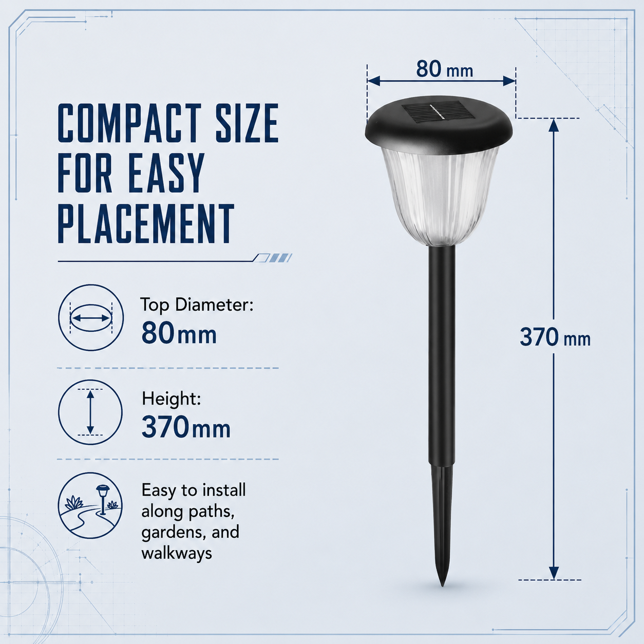 GKAJYZL003 Solar Pathway Lights, Outdoor Garden Lights with Tulip-Inspired Design — view 2