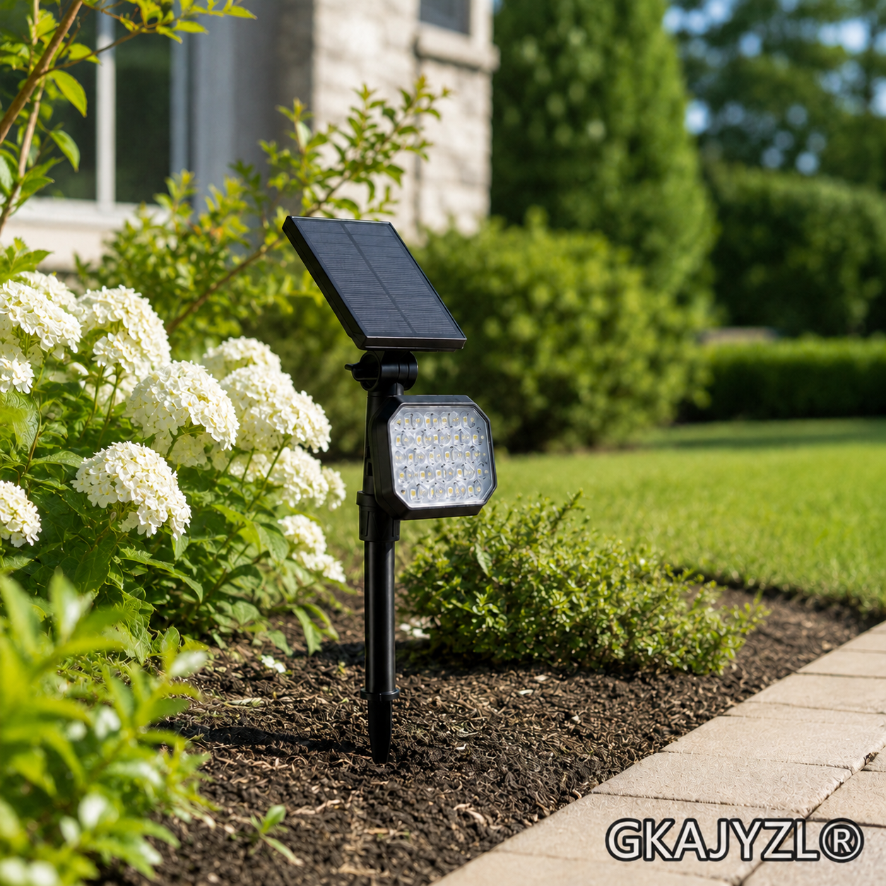 GKAJYZL1316-22LED Solar Landscape Spot Light, Outdoor Garden Spotlight with Adjustable Head