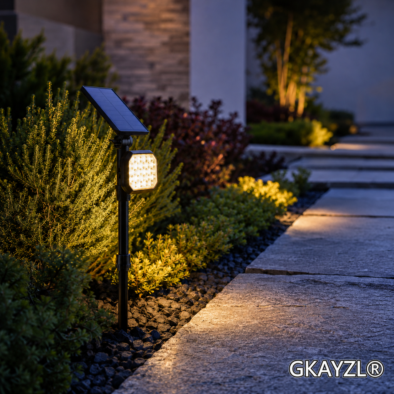 GKAJYZL1316-22LED Solar Landscape Spot Light, Outdoor Garden Spotlight with Adjustable Head — view 3
