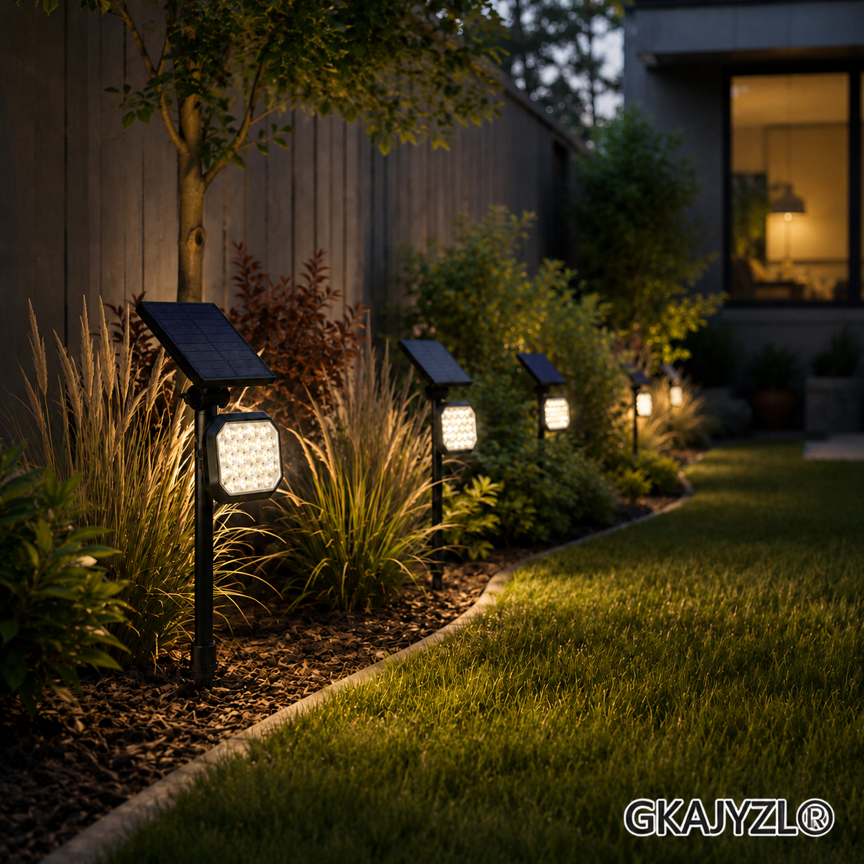 GKAJYZL1316-22LED-RGB Solar RGB Spot Light, Outdoor Landscape Spotlight with 7 Colors — view 3