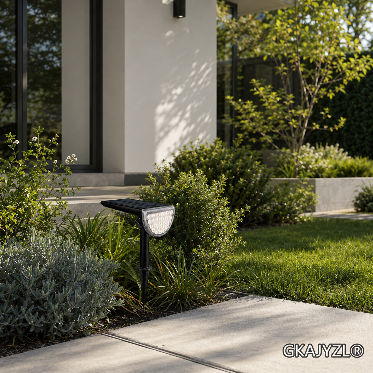 GKAJYZL-L08-2 Solar Landscape Spot Light, Outdoor Garden Spotlight with Wall & Ground Mount