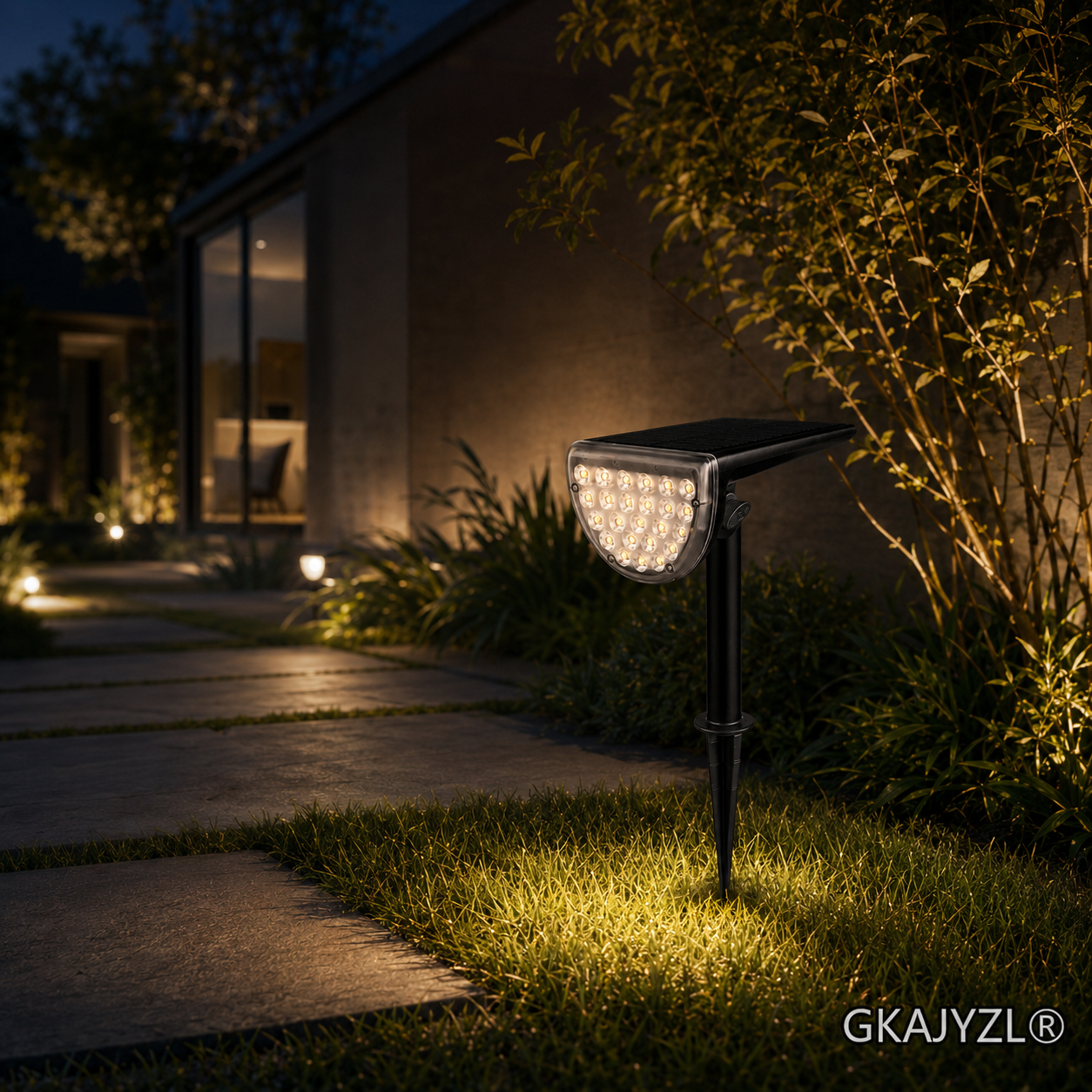 GKAJYZL-L08-2 Solar Landscape Spot Light, Outdoor Garden Spotlight with Wall & Ground Mount — view 3
