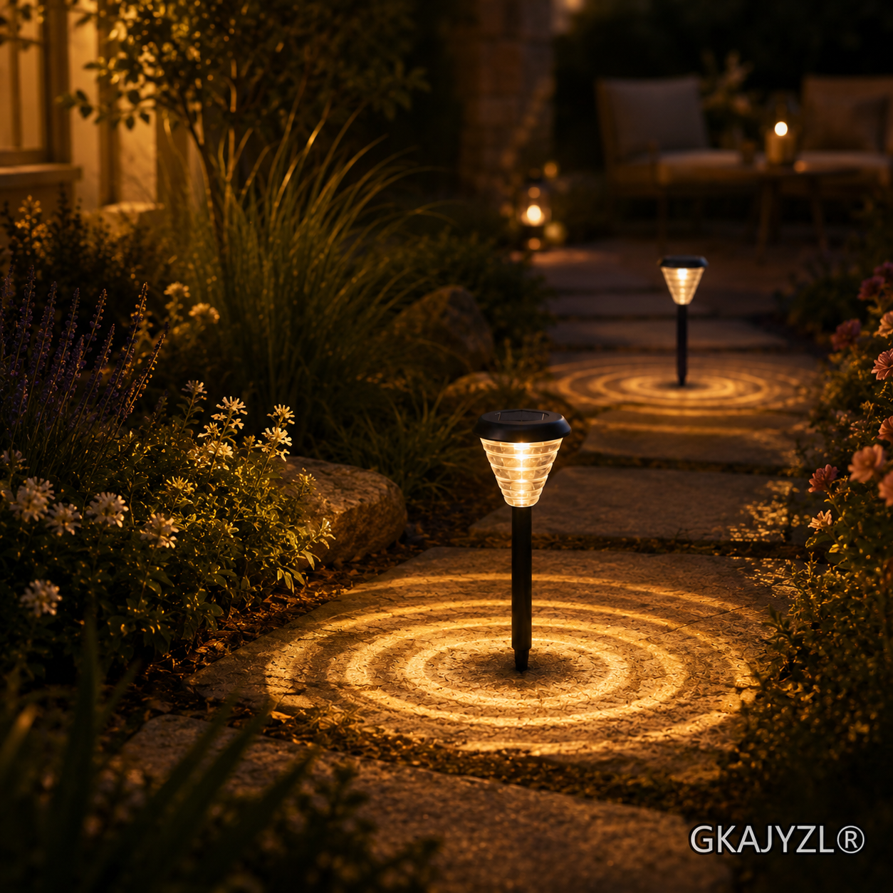 GKAJYZL003 Solar Science Fiction Pathway Light — view 3