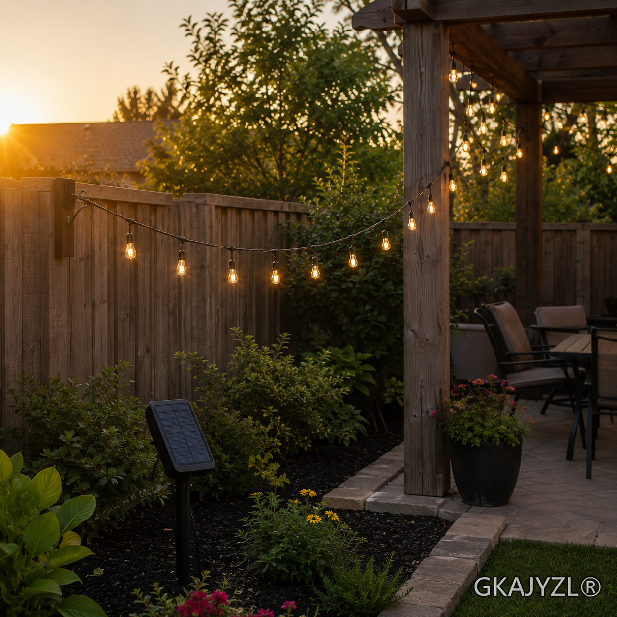 GKAJYZL036(Small ball style) Solar Waterdrop String Lights