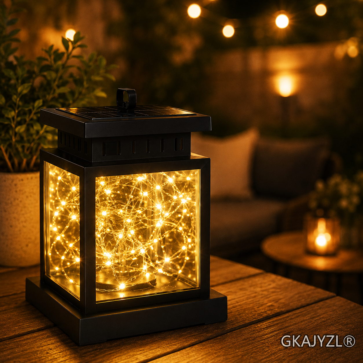 GKAJYZL-SUL(Light chains style) Solar Star Lantern Light