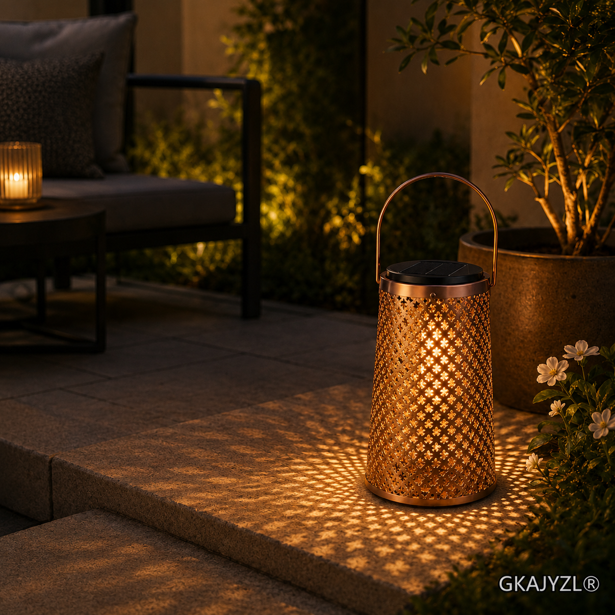 Solar Star Projection Lantern, Outdoor Hanging Decorative Light