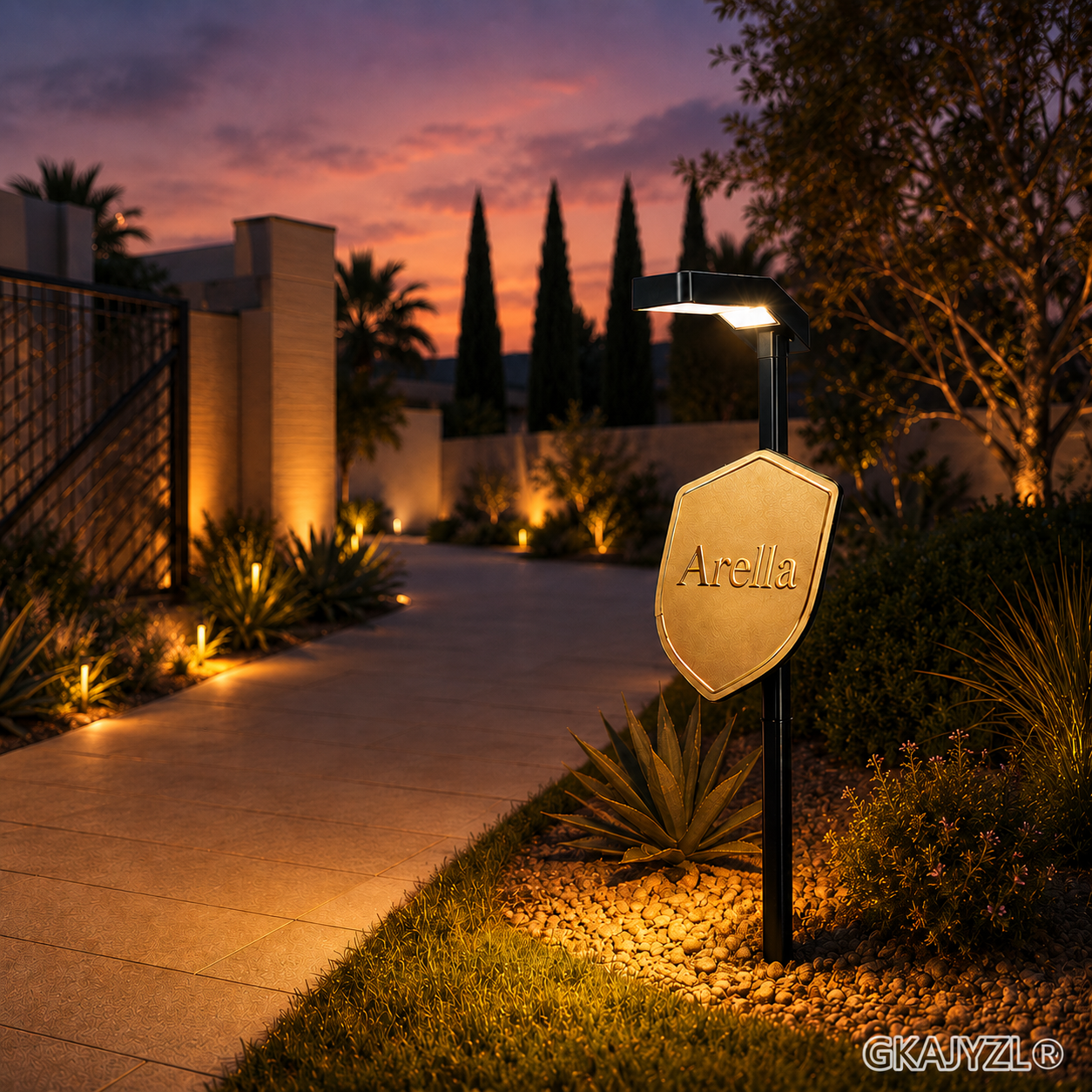 GKAJYZL089 (Radar) Solar Security Yard Sign Light